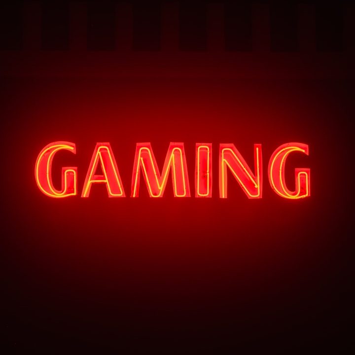 A propos Texte lumineux en rouge affichant "GAMING".